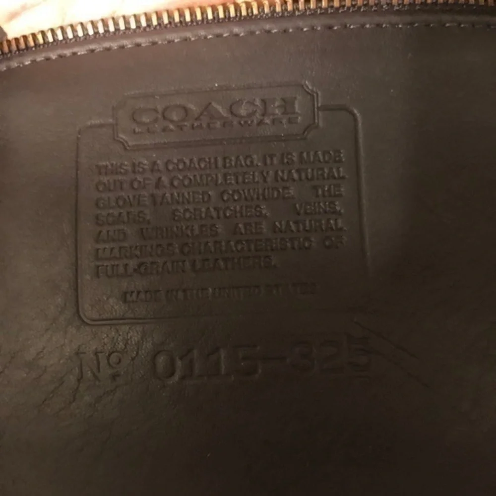 Coach vintage black leather briefcase laptop bag